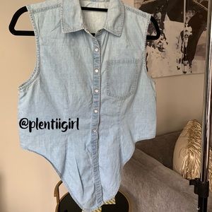Denim crop top